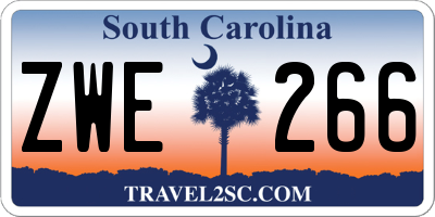 SC license plate ZWE266
