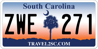SC license plate ZWE271