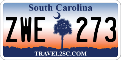 SC license plate ZWE273