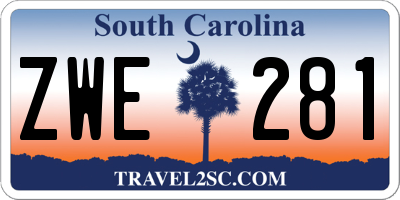 SC license plate ZWE281