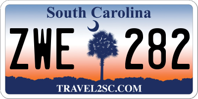 SC license plate ZWE282