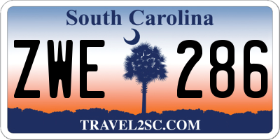 SC license plate ZWE286
