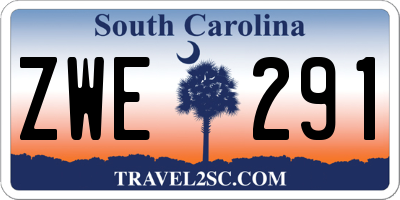 SC license plate ZWE291