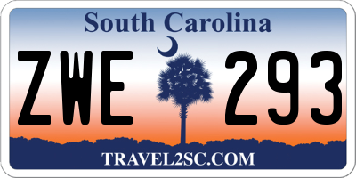 SC license plate ZWE293