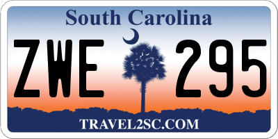 SC license plate ZWE295