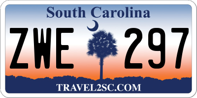 SC license plate ZWE297