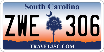 SC license plate ZWE306