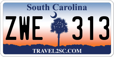 SC license plate ZWE313