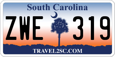 SC license plate ZWE319