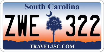 SC license plate ZWE322