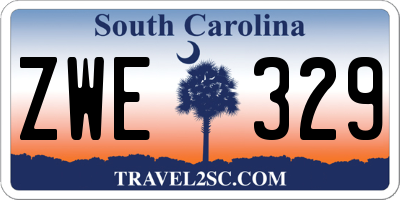 SC license plate ZWE329
