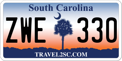 SC license plate ZWE330
