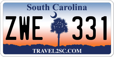 SC license plate ZWE331