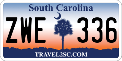 SC license plate ZWE336
