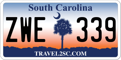SC license plate ZWE339