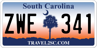 SC license plate ZWE341