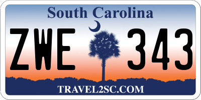 SC license plate ZWE343