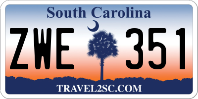 SC license plate ZWE351