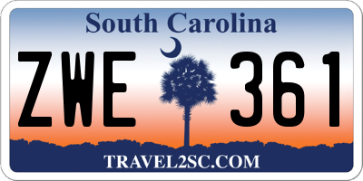 SC license plate ZWE361