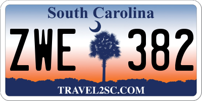 SC license plate ZWE382