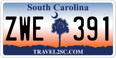 SC license plate ZWE391