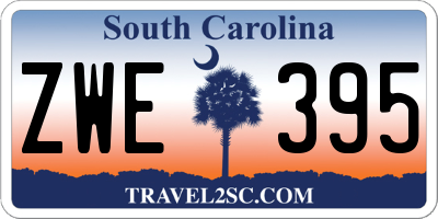 SC license plate ZWE395