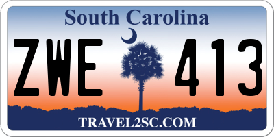 SC license plate ZWE413