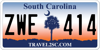 SC license plate ZWE414