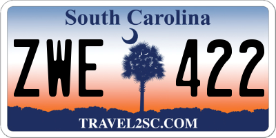 SC license plate ZWE422