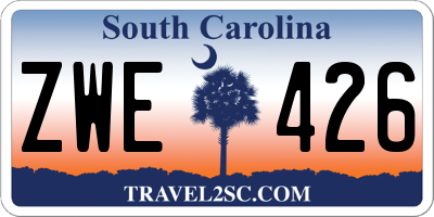 SC license plate ZWE426