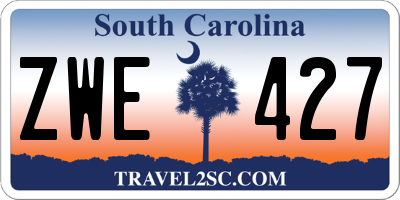 SC license plate ZWE427