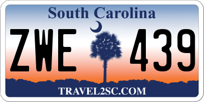 SC license plate ZWE439