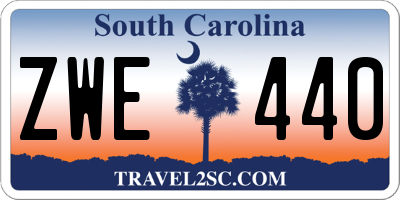 SC license plate ZWE440