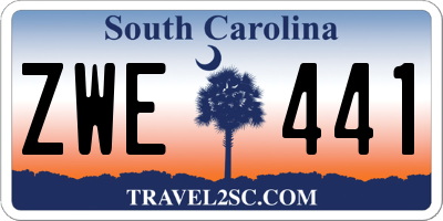 SC license plate ZWE441