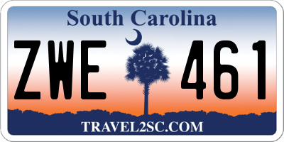 SC license plate ZWE461