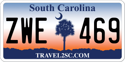 SC license plate ZWE469