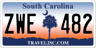 SC license plate ZWE482