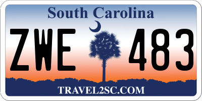 SC license plate ZWE483