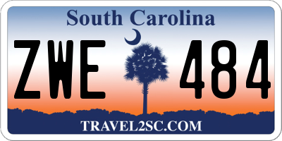 SC license plate ZWE484