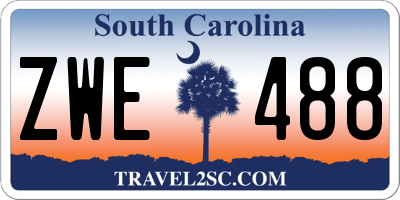 SC license plate ZWE488