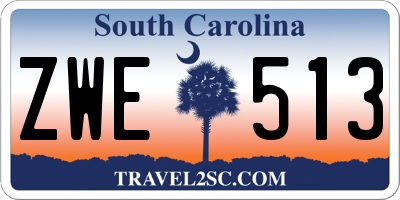 SC license plate ZWE513