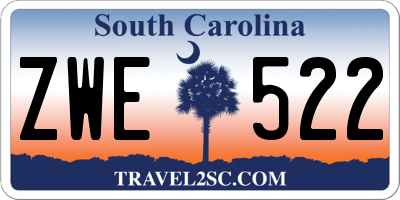 SC license plate ZWE522