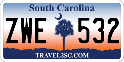 SC license plate ZWE532