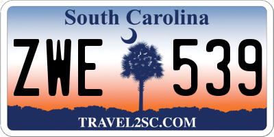 SC license plate ZWE539