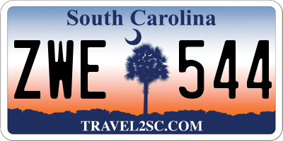 SC license plate ZWE544