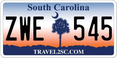SC license plate ZWE545