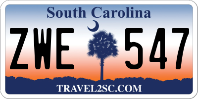 SC license plate ZWE547