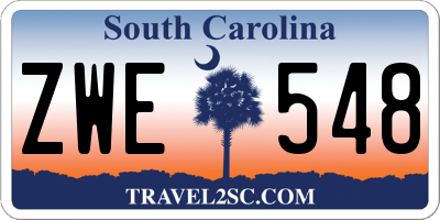 SC license plate ZWE548
