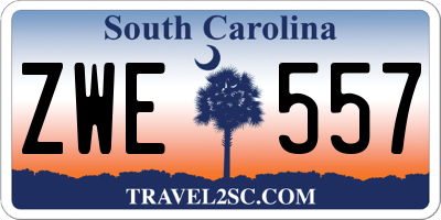 SC license plate ZWE557