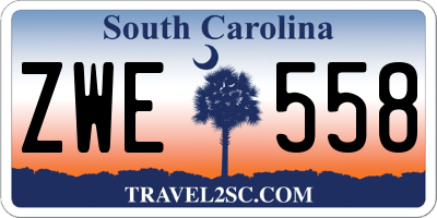 SC license plate ZWE558
